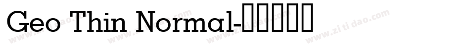 Geo Thin Normal字体转换